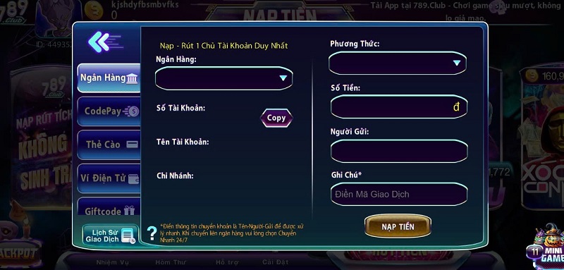 nạp tiền 789Club